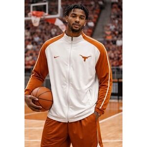 Nike Team Issued Texas Longhorns Men's XXL Basketball Warm Up Jacket Full Zip